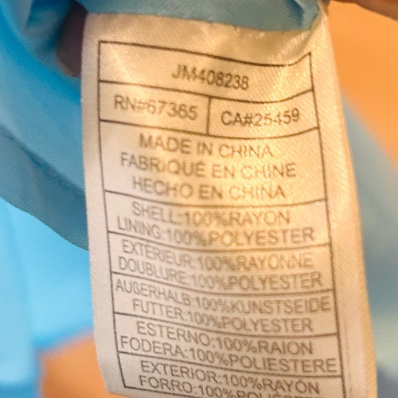 Betsey Johnson Light Blue Red Strawberry Vintage inspo Midi Dress extra small - Picture 11 of 15